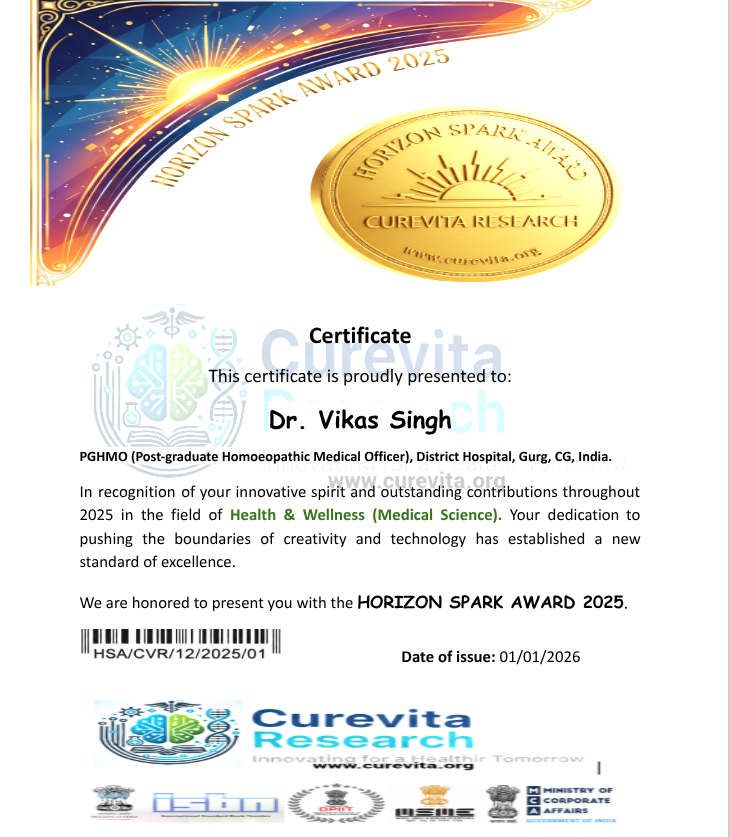 Horizon Spark Award, presented annually in December by Curevita Research image